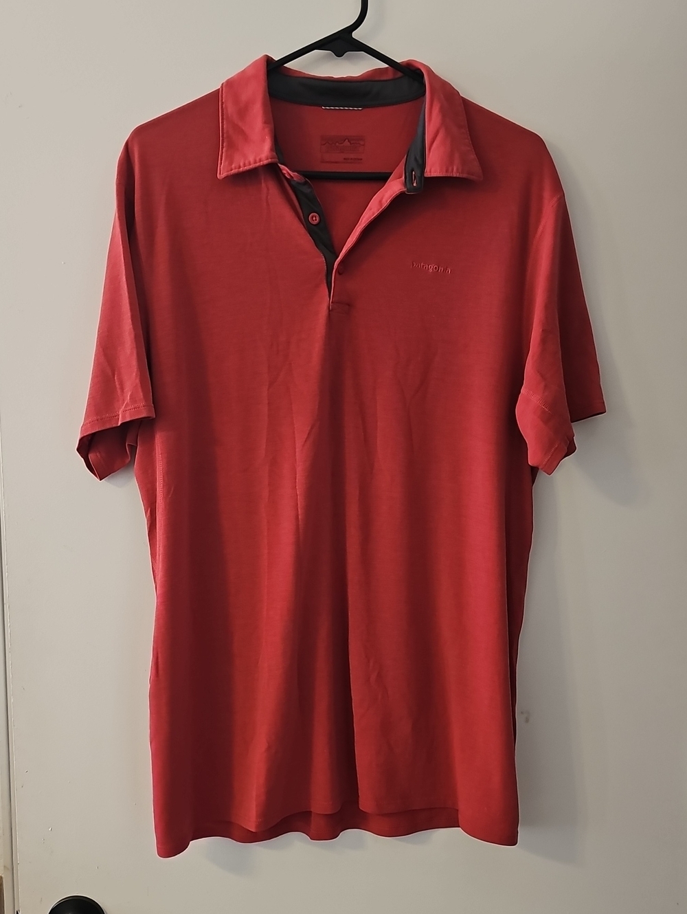 Patagonia Rust Static Red Terracotta Cactusflats Lightweight Polo Size Large